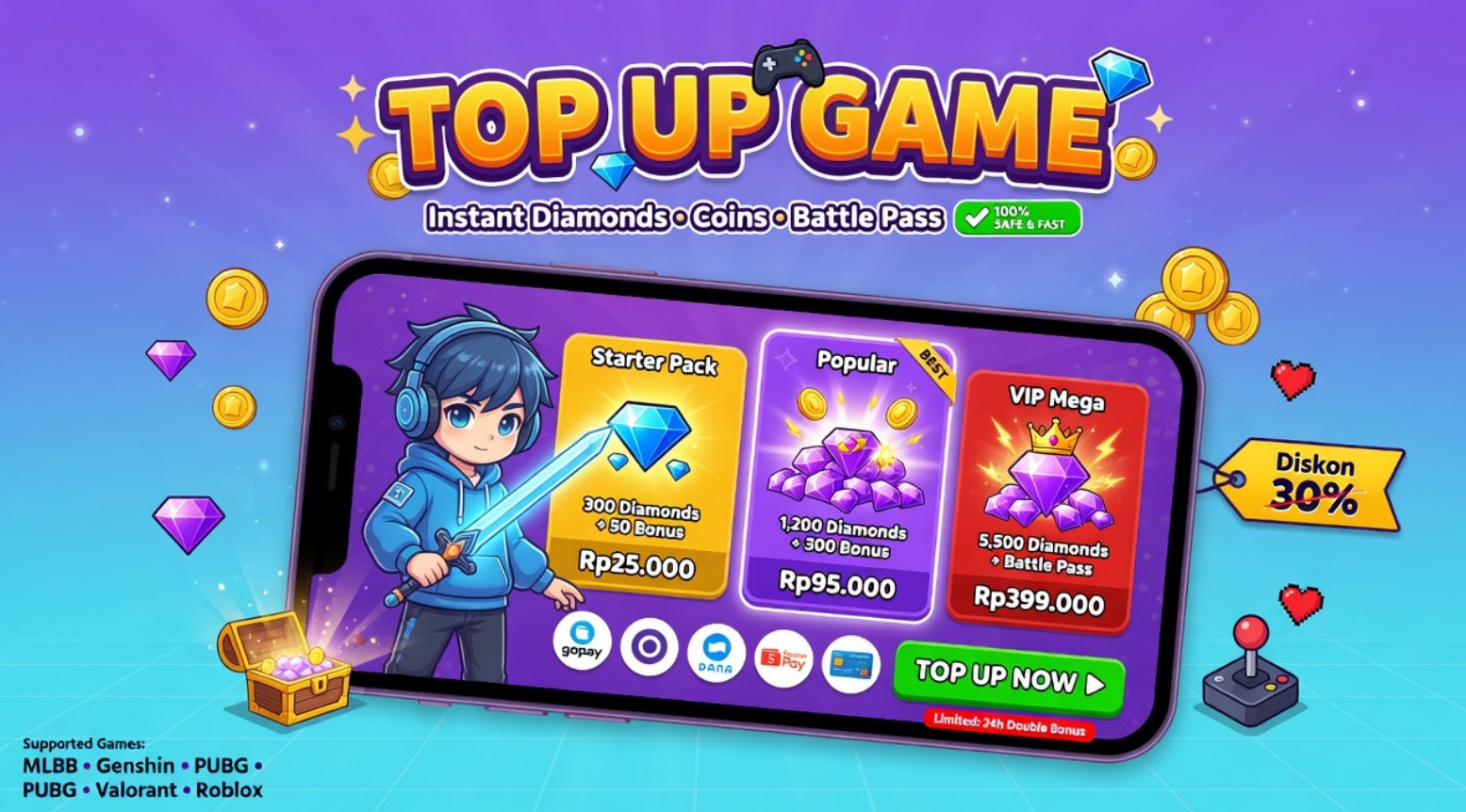 Tempat Top Up Game Favorit Para Gamers